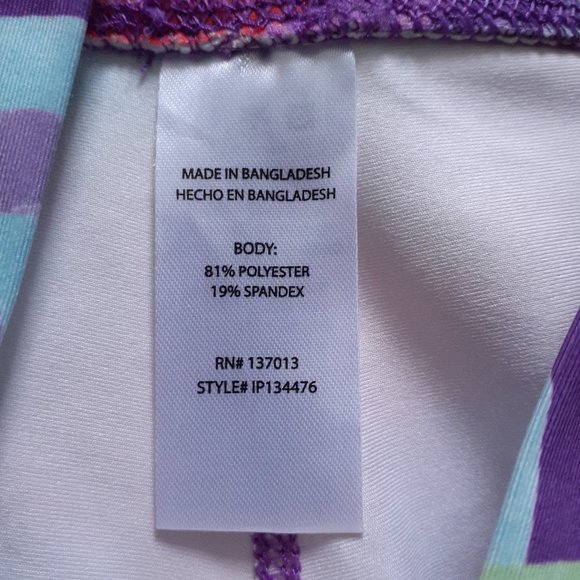 Wildfox Abstract Rainbow Soleil High Waisted Cropped Leggings Size XL - Picture 10 of 12